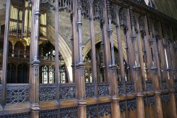 Beautiful wood carving in St Nicholas' Cathedral, Newcastle Wallpaper