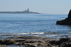 Amble, view of Coquet Island Wallpaper