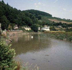 The River Wye at Tintern Parva, the view upstream Wallpaper