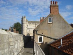 Wall walk leading to Monk Bar