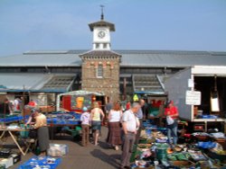 The open air market, Carmarthen Wallpaper