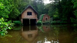 The old boat house at Alvaston Hall , Elvaston Derbyshire Wallpaper