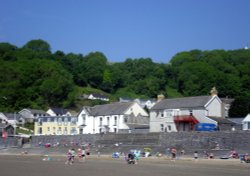 Pendine from the beach. Wallpaper