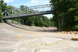 The banking at Brooklands. Wallpaper