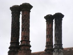 Ornate chimneys at Iken Wallpaper