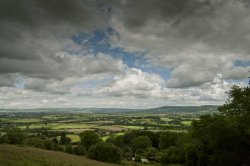 Lowering Skies: Churchdown, Gloucestershire Wallpaper