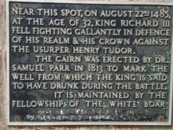 Commemorative plaque on the King Richard's Well Wallpaper