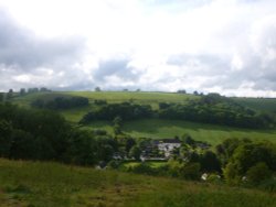 Looking down at Plush, Dorset Wallpaper