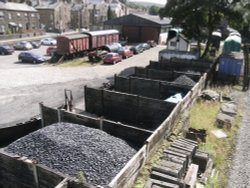 Coal trucks on Haworth Station Wallpaper