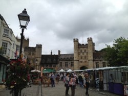 Market day in Wells Wallpaper