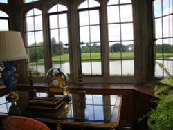 Leeds Castle View from interior Wallpaper