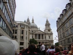 View of London from open top bus Wallpaper