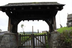 Lych gate, Cross, Flagpole and Obelisk Wallpaper