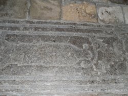 Bampton, inside St Mary's Church, supposed burial place of St Beornwald of Bampton