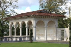 Italianate Pavilion at the westerly end of the terrace at Cliveden Wallpaper