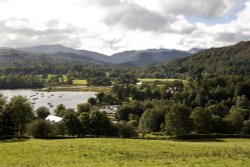 Wateredge Ambleside from Skelghyll Wallpaper