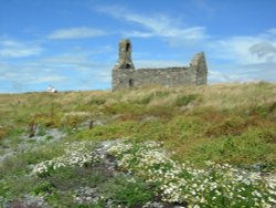 THE RUIN OF A CHAPEL, DERBY HAVEN, ISLE OF MAN Wallpaper