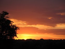 Sunset on the River Soar, Thurmaston Wallpaper