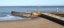 Whitby piers Wallpaper