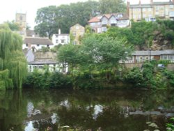 Knaresborough riverside across the Nidd Wallpaper