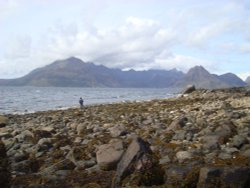 The Black Cuillin across Loch Scavaig Wallpaper