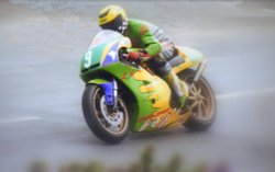 Early morning practice for the Isle of Man TT at Ballaugh Wallpaper