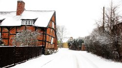 Atherstone snowy roads Wallpaper