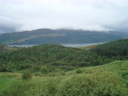 Beinn Fhada in low clouds Wallpaper