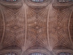 The vault of King's College Chapel in Cambridge Wallpaper