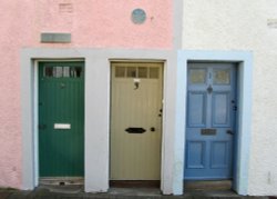 Colourful Doors Wallpaper