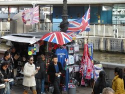 Souvenir Stall, Victoria Embankment, London Wallpaper