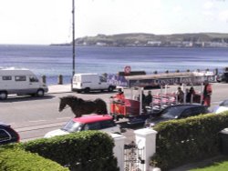 The way to travel along Douglas promenade Isle of Man Wallpaper