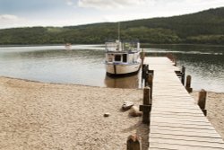 Torver jetty Conistonwater Wallpaper