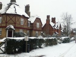 Houses around the Green during Winter