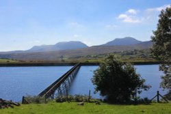 Footbridge over Llyn Trawsfyndd Wallpaper