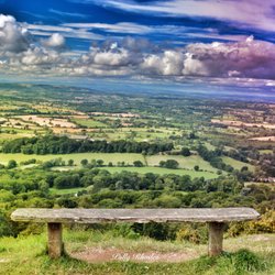 View from top of the Malvern Hills Wallpaper