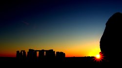 Stonehenge at sundown Wallpaper