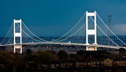 Sunlit M48 Severn Bridge....... Chepstow. Wallpaper