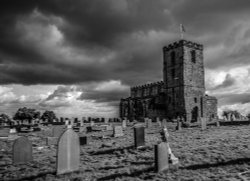 Church and Cemetery Wallpaper