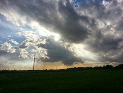 Sunset over aerodrome Wallpaper