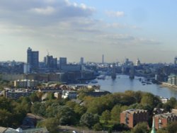 Towards the City from Rotherhithe Wallpaper