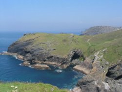 Tintagel Cove, Merlin's Cave June 2003 Wallpaper