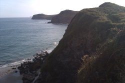 Four heads from Doyden Castle, Port Quin. Wallpaper