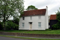 White Timber House Wallpaper