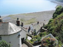 View of Clovelly Harbour - June 2003 Wallpaper