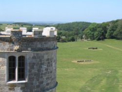 Lulworth Castle Tower - June 2003 Wallpaper