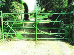 Unique Farm Implement Gate Boughton, Northampton Wallpaper