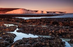 Sunset at Seven Sisters, Sussex Wallpaper