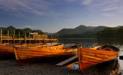 Golden Boats at Keswick Wallpaper