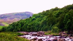 High Force flowing river County Durham Wallpaper